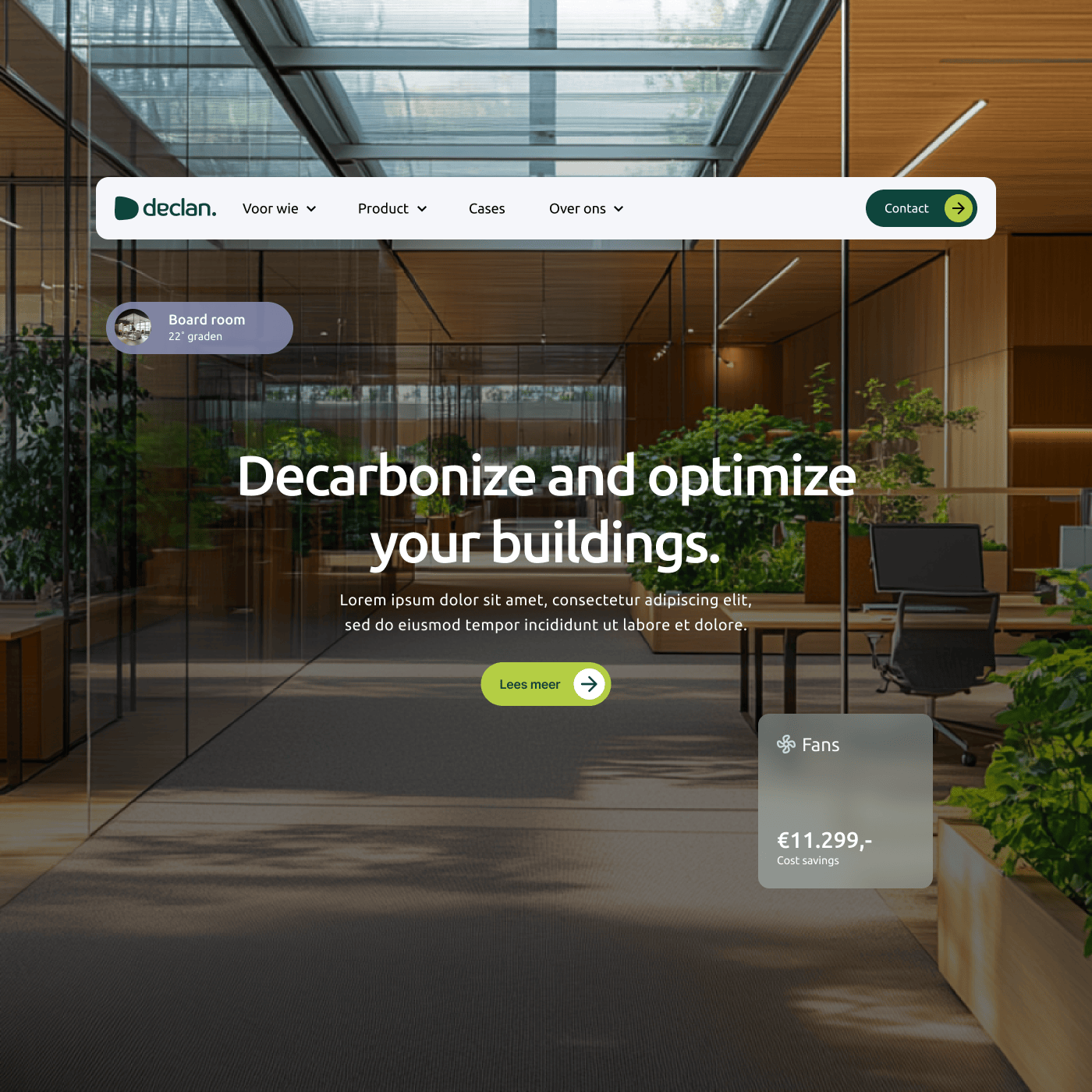 HubSpot website voor Declan