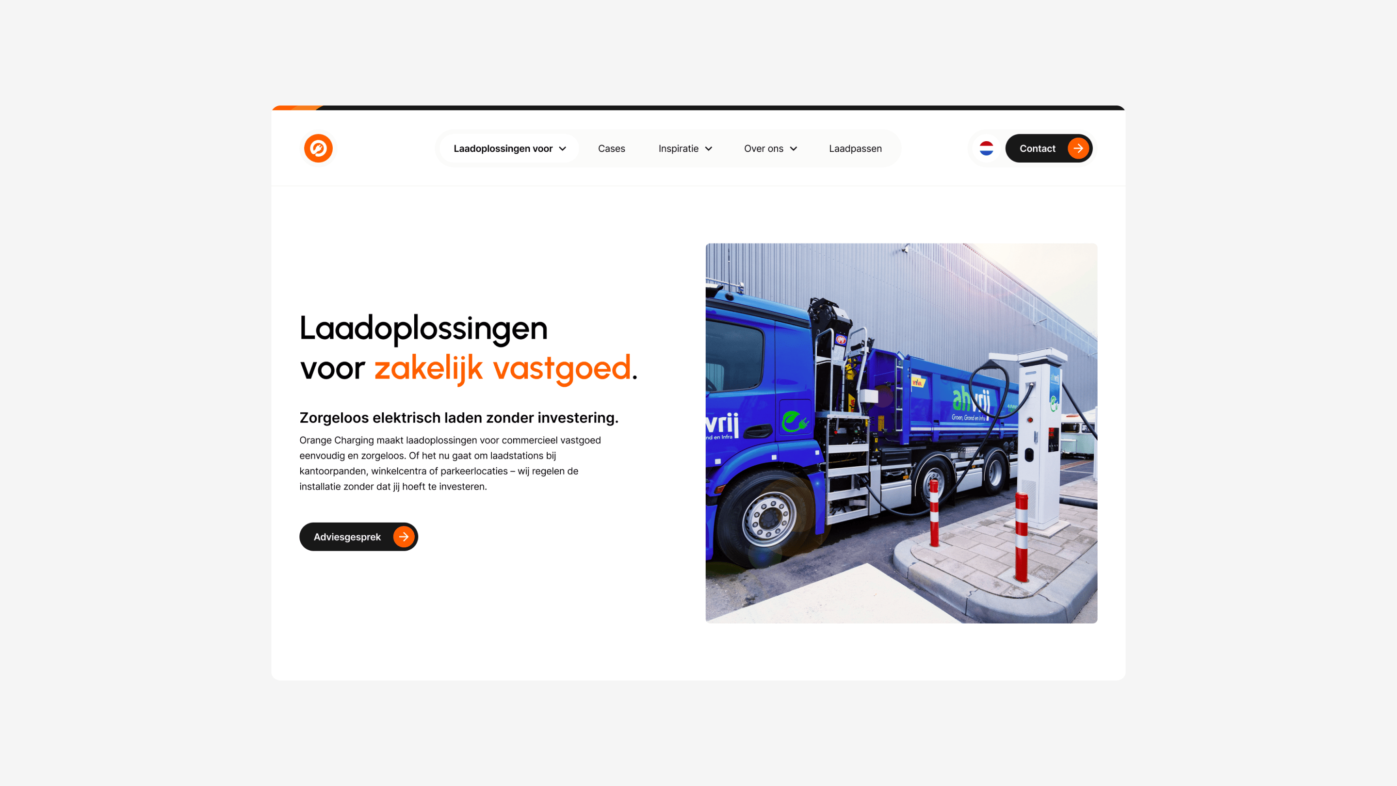 Orange Charging Homepage